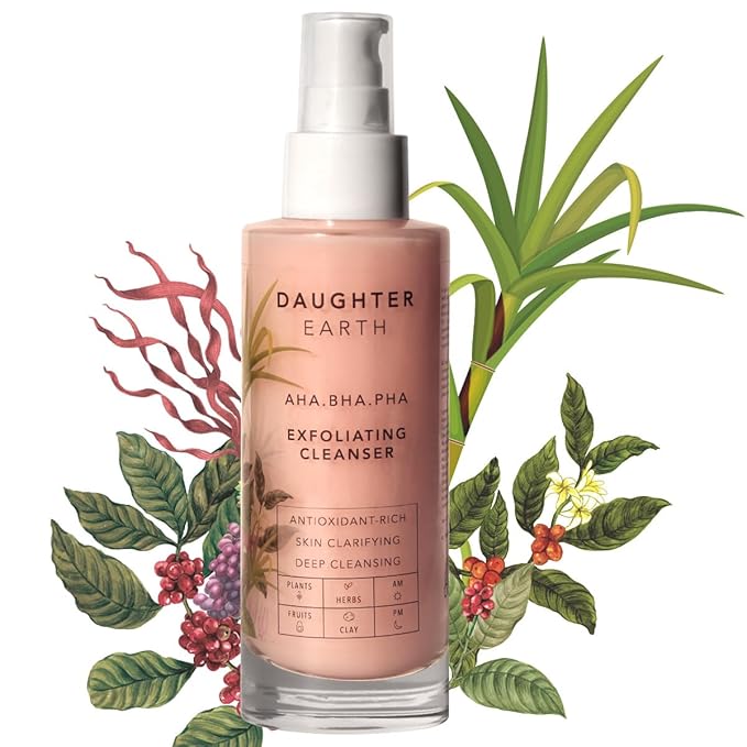 Daughter Earth Aha Bha Pha Exfoliating Cleanser | Daily Routine Face Wash With Fruit Enzymes - 100 Ml
