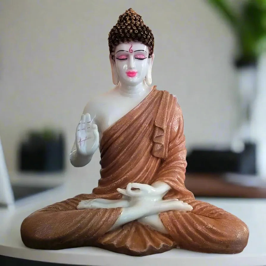 Alila Big Buddha Statue for Home Living Room Decor Diwali Office Corporate Gift Meditation Showpiece Figurine 14 inch