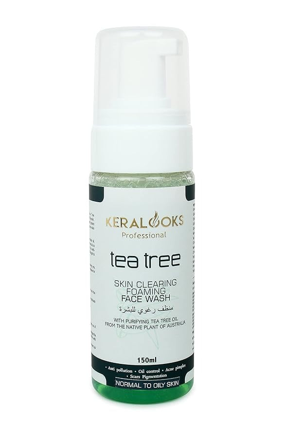 Keralooks Professional Tea Tree Skin Clearing Foaming Face Wash - 150 ml