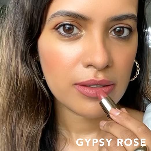 Daughter Earth Gypsy Rose 100% Vegan Natural Lipstick, Highly Pigmented Lightweight Lip Color - 4 Gms