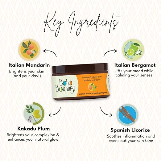 Boho Botanist Mandarin & Kakadu Plum Exfoliating Body Scrub - 200 gms