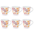 Larah by Borosil Novelty Series Costa Opalware Mug | Set of 6 Tea/coffee Mugs | 110 Ml Each