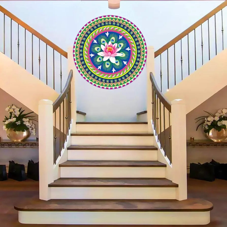 Rangoli Vinyl Wall Sticker Self-Adhesive Wall Decor Parent 2 Design-17