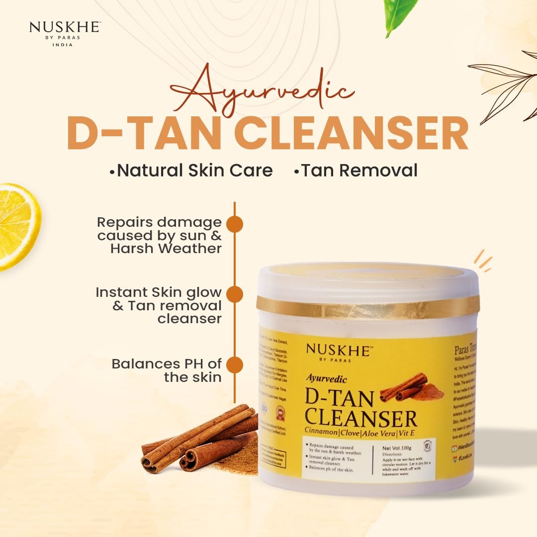 Nuskhe By Paras D - Tan Cleanser - 100 gms (Pack of 2)