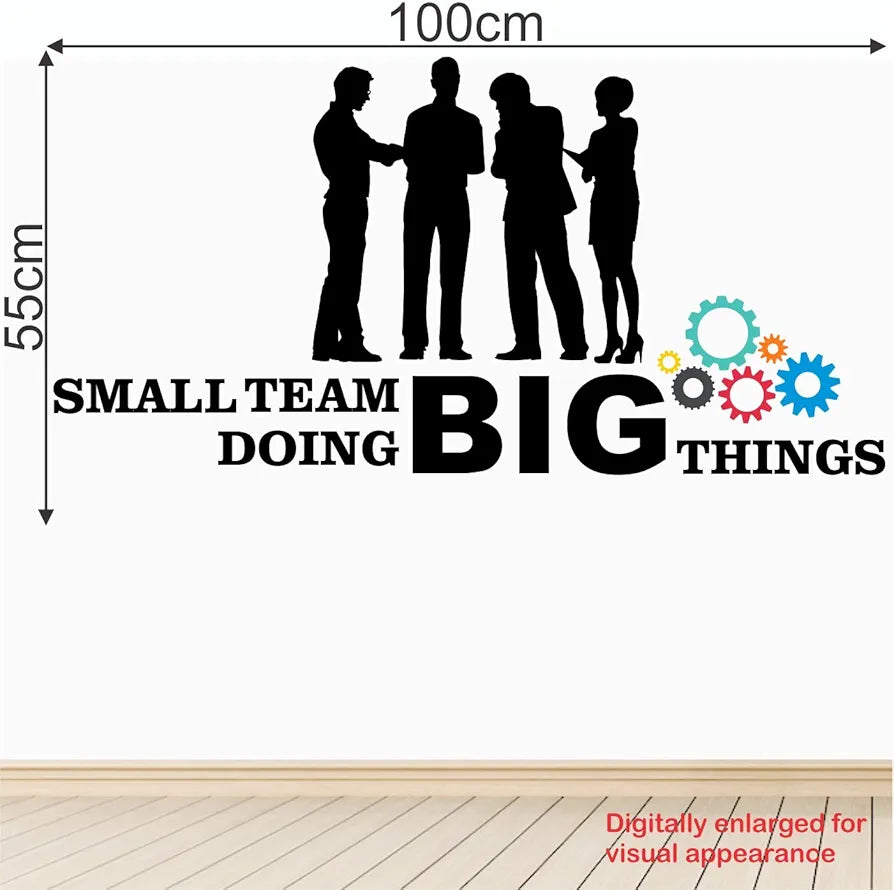 StickMe Small Team Doing Big Things - Office Inspirational Motivational Quotes Wall Sticker SM829 Self-Adhesive