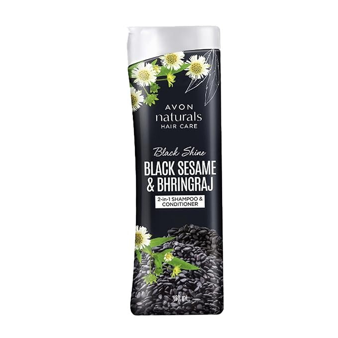 Avon Natural Black Shine Bhringraj 2-in-1 Shampoo & Conditioner - 180 ml