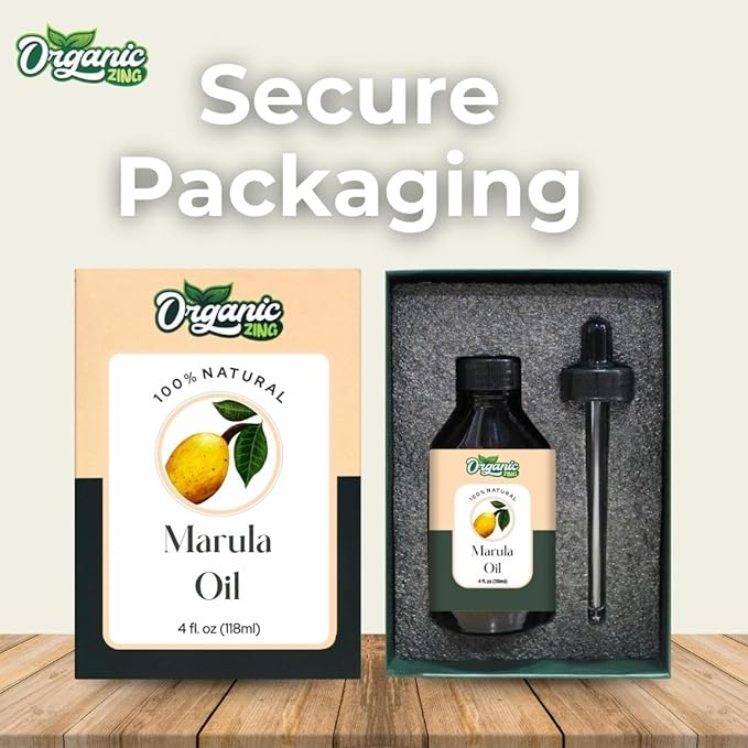 Organic Zing Marula Oil for Skin, Face, Hair Care, Aromatherapy, Diffuser, Conditioner - 118 Ml