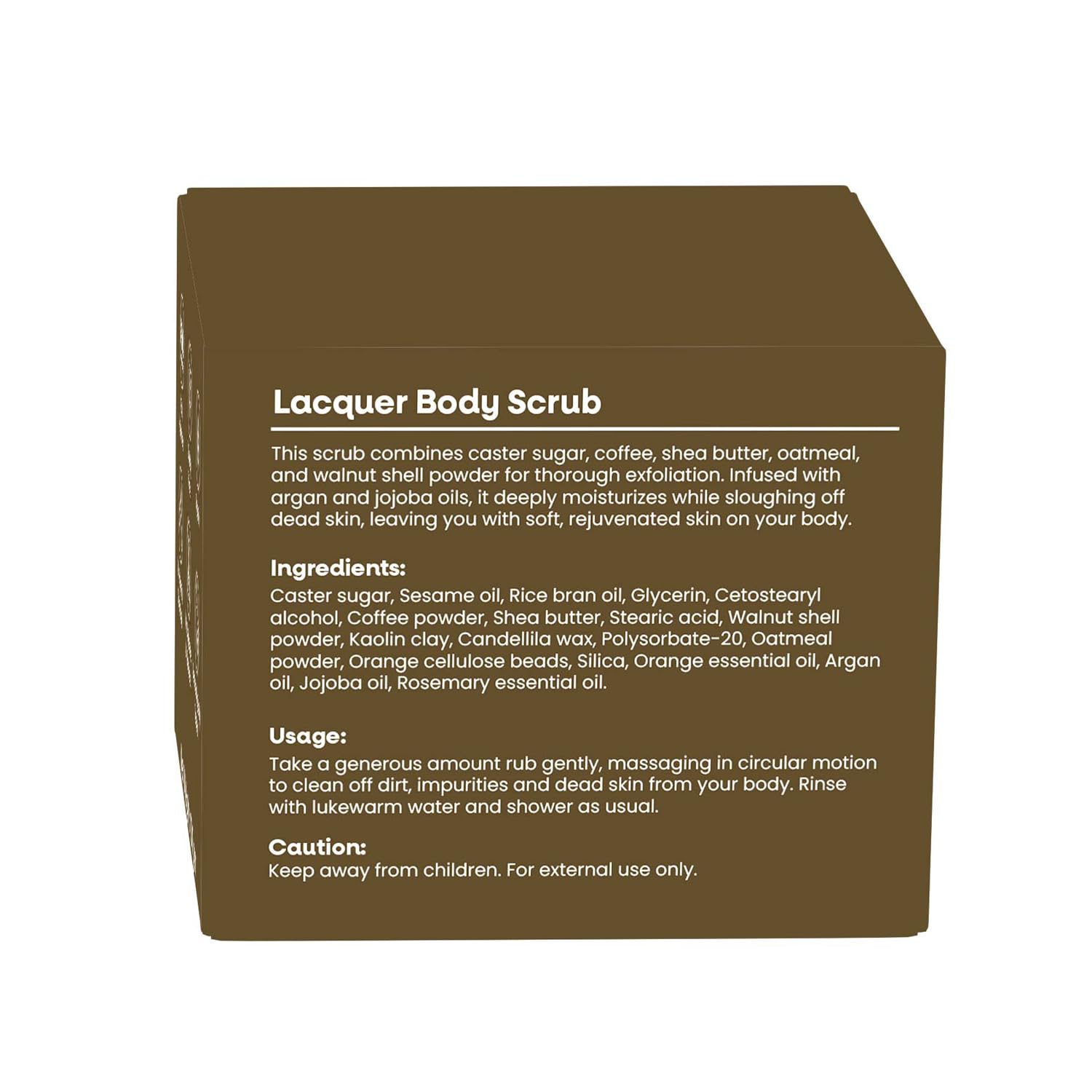 Jivada Lacquer Body Scrub with Walnut Oatmeal & Kaolin Clay - 100 gms