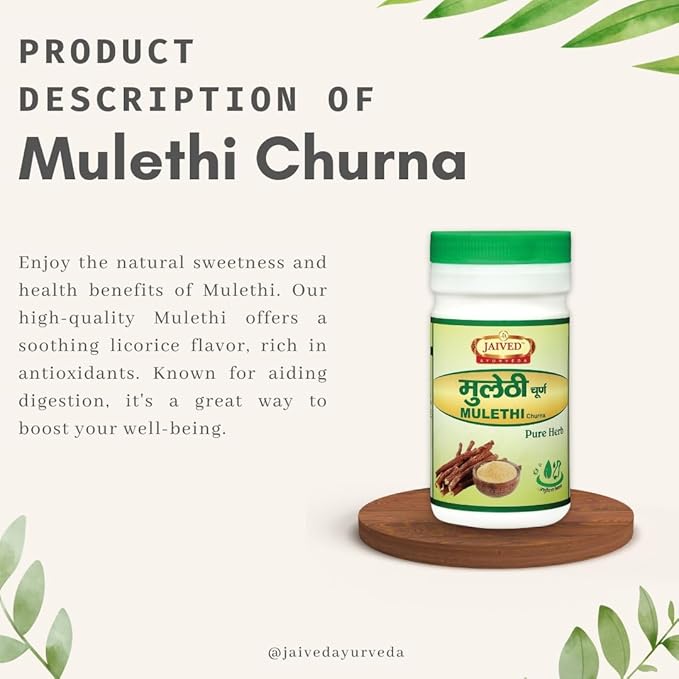 Jaived Ayurveda Mulethi Churna -| 100 Gms (Pack of 2)