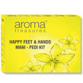 Aroma Treasures Happy Feet & Hands Manicure Pedicure Kit (33g/ml) | One-Time Use | Enriched with Pure Essential Oils | Natural Care for Soft & Refreshed Skin