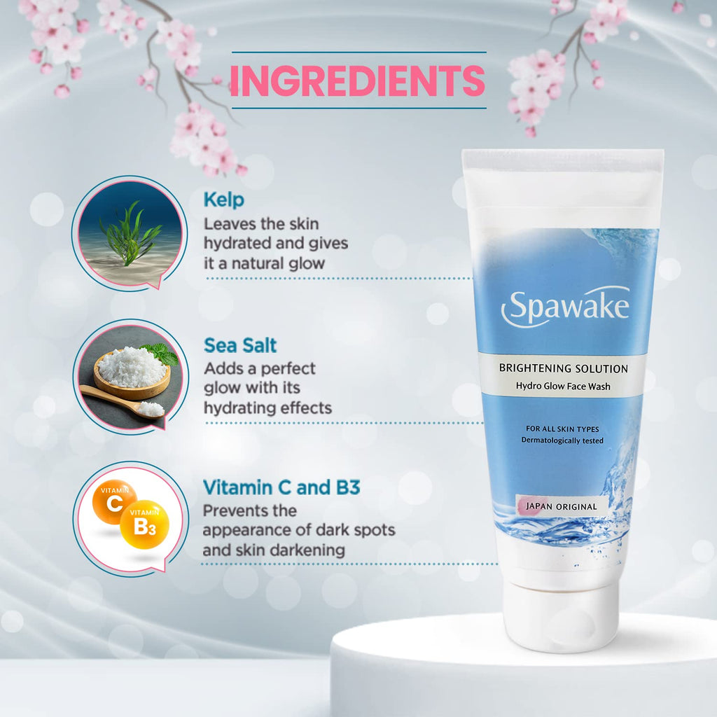 Spawake Vitamin C Brightening Solution Hydro Glow Face wash - 100 gms