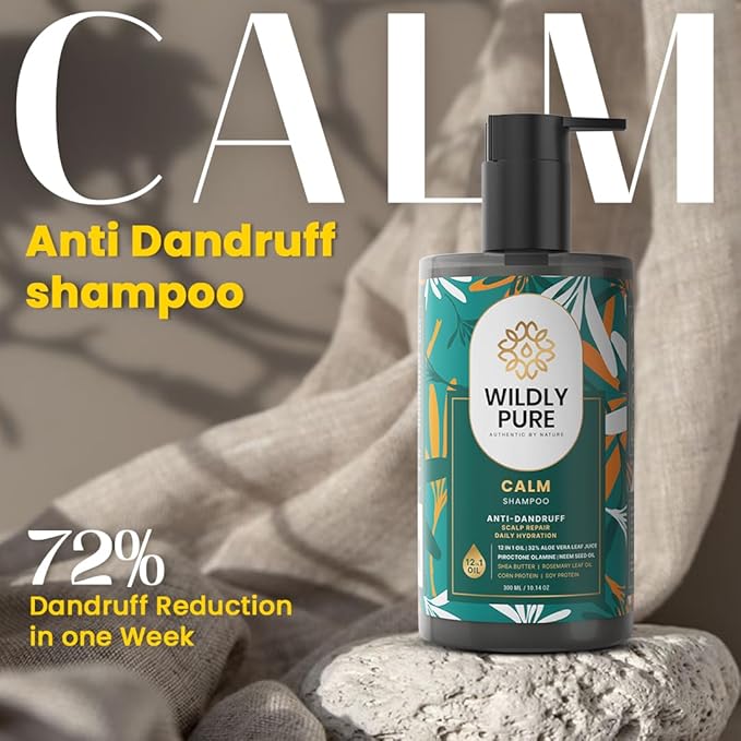 Wildly Pure Natural Anti Dandruff Shampoo  -300 ml