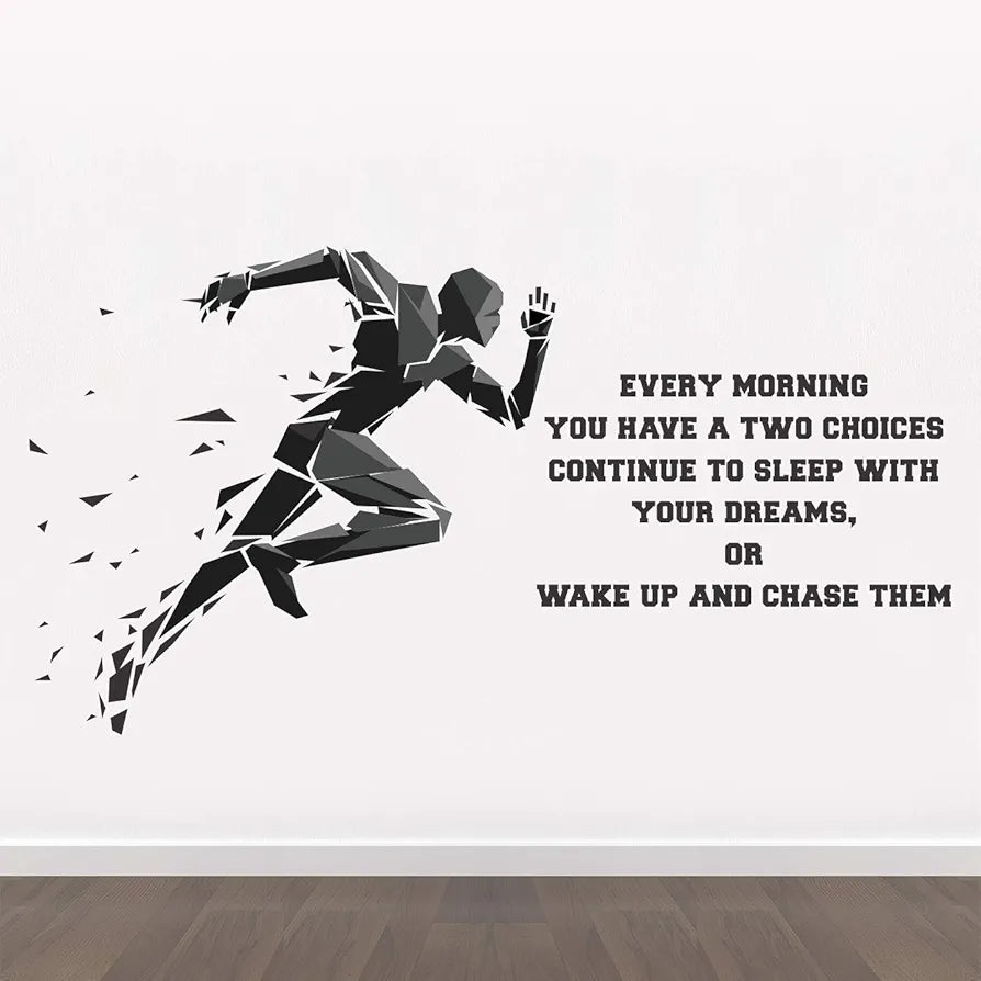 StickMe Gym Fitness Work Bodybuilding Office Sports Workout Boxing Inspiration Quotes Wall Sticker Medium - 180 x 80 cm