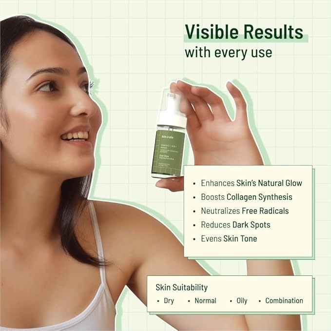 Biocule Ever Glow Foaming Face Wash for Glowing & Even Skin Tone - 100 ml