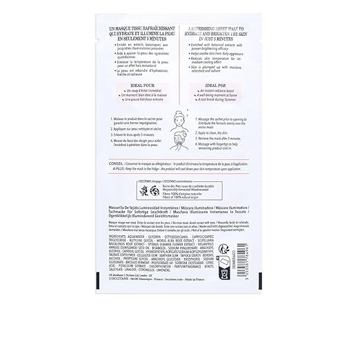 L'Occitane Reine Blanche Sheet Mask - 20 gms