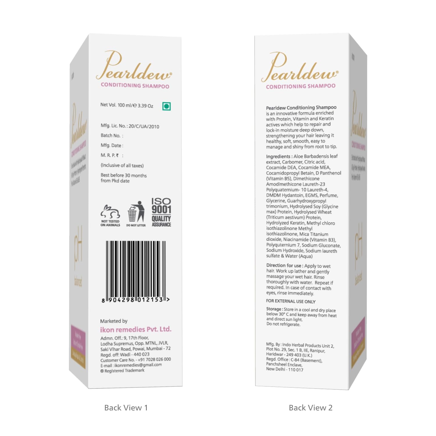 Pearldew Conditioning Shampoo | pH Balanced - 100 Ml
