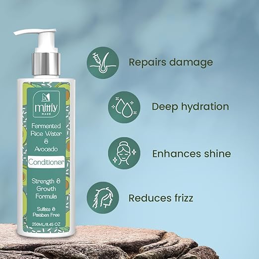 Mittiy Made Fermented Rice Water Conditioner for Hair With Avocado - 250 Ml
