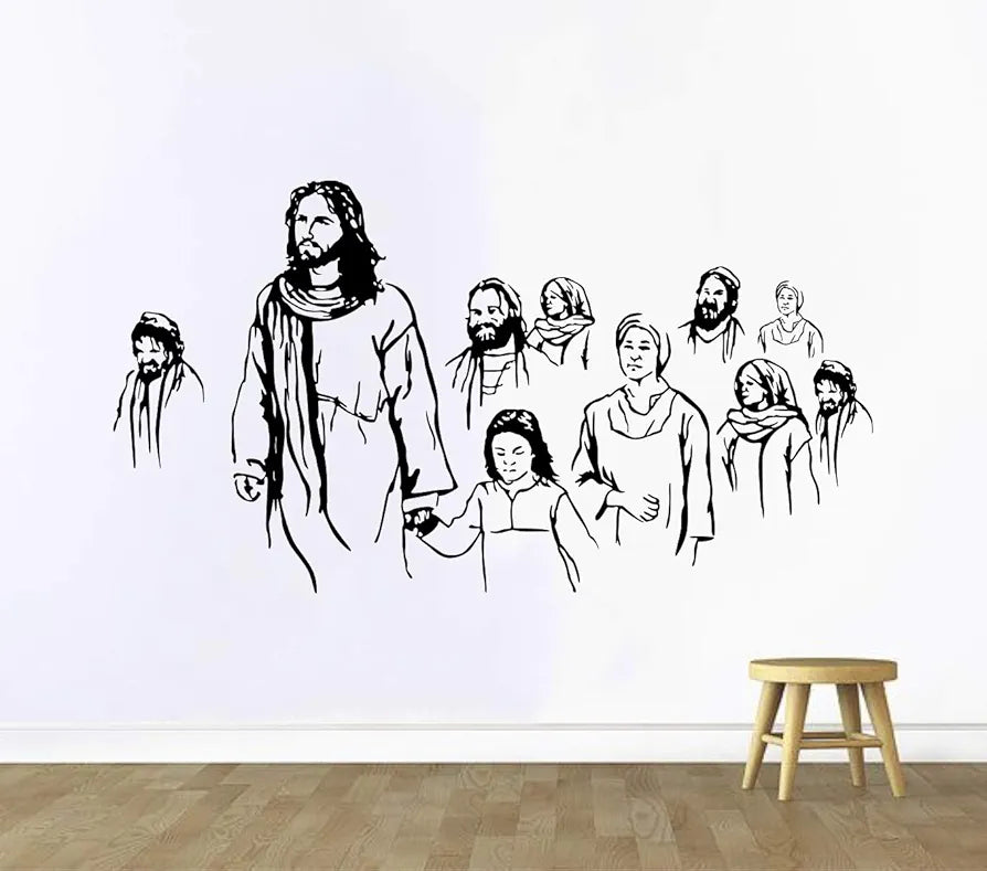 Decal O Decal Vinyl Jesus Christ with People Wall Stickers