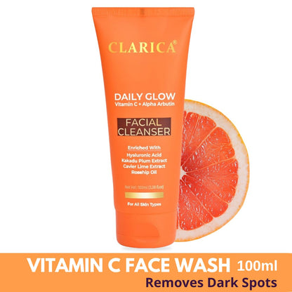 Clarica Vitamin C and Alpha Arbutin Brightening Face Wash - 100 ml