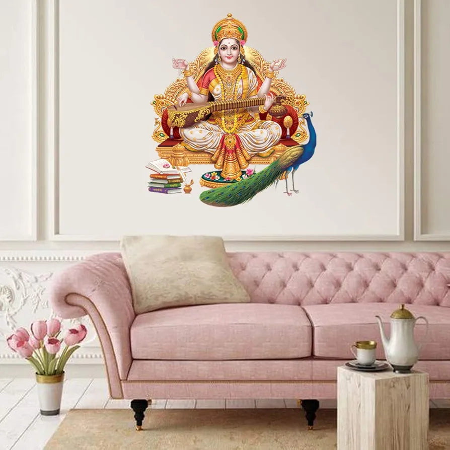 Rangoli White Glossy Vinyl Wall Sticker Premium Self-Adhesive Waterproof Parent-6 Design-6
