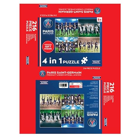 Popcorn Games & Puzzles Premiership Soccer Paris Saint Germain 216 Zigsaw Puzzles 8+ Messi Neymar