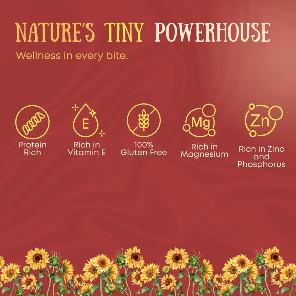 Earthen Story Certified Organic Sunflower Seeds| Lab Tested for 250+ Pesticides | NPOP Approved & Traceable with Transaction Certificate | Rich in Protein, Fibre & Vitamin E