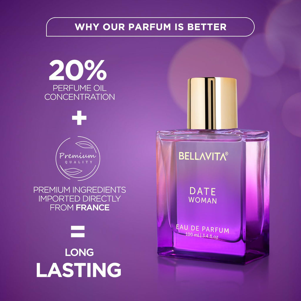 BELLAVITA The All Heart | Long Lasting Gift Set for Woman | Gift for Mom | Gift for Mother's Day | Mothers Day Gift for Mom | with Body Mist 150ml, Shower Gel 250ml and EDP Perfume 100ml | Floral, Fruity Premium Fragrance