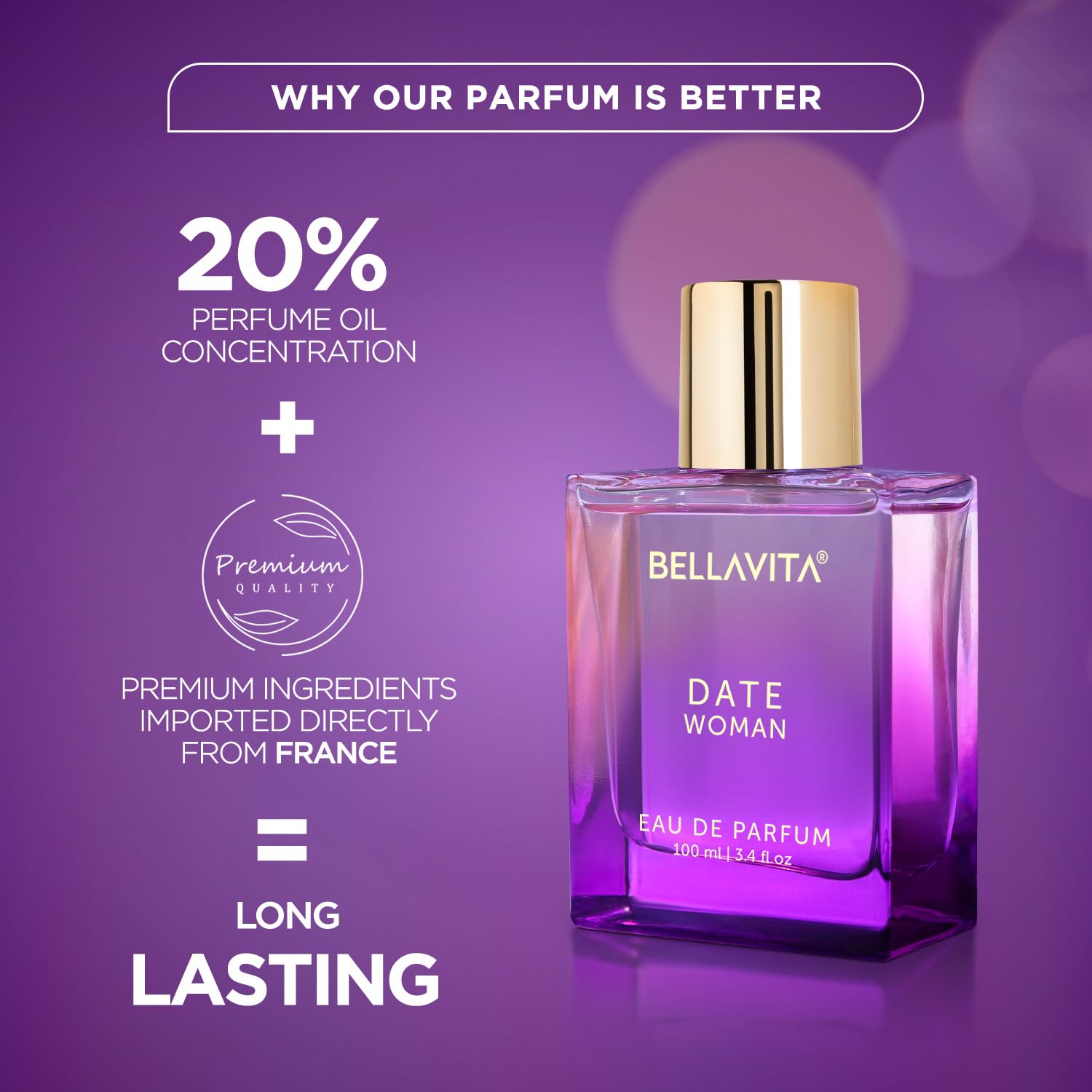 BELLAVITA The All Heart | Long Lasting Gift Set for Woman | Gift for Mom | Gift for Mother's Day | Mothers Day Gift for Mom | with Body Mist 150ml, Shower Gel 250ml and EDP Perfume 100ml | Floral, Fruity Premium Fragrance