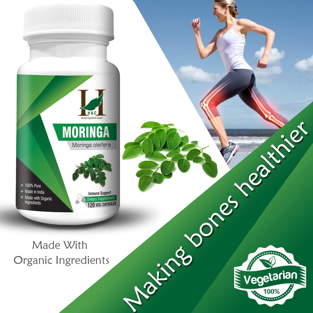 H&C Herbal Moringa 450mg Capsules - 120 Capsules