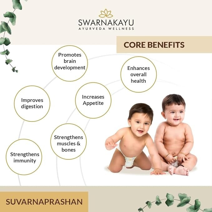 Swarnakayu 24K Gold Bhasma Swarnaprashan Drops for Kids (0-16 Years) - 15 ml