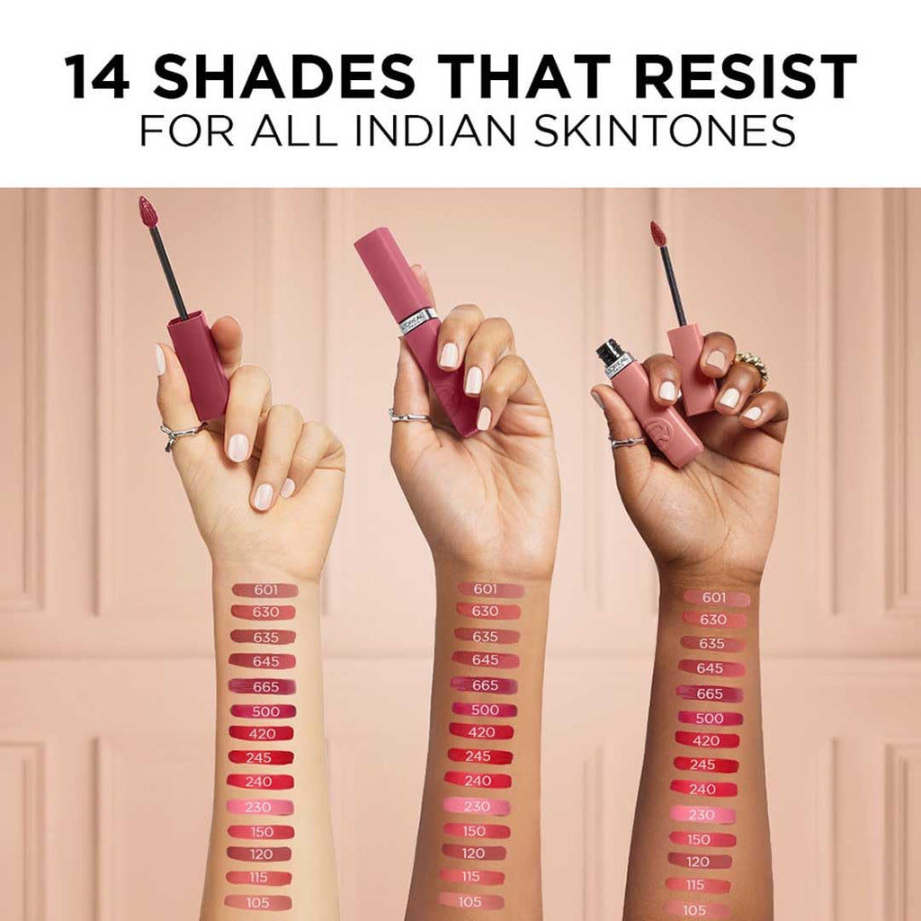 Lâ€™Oreal Paris Infallible Matte Resistance Liquid Lipstick- 630 Rose Heat, 5ml