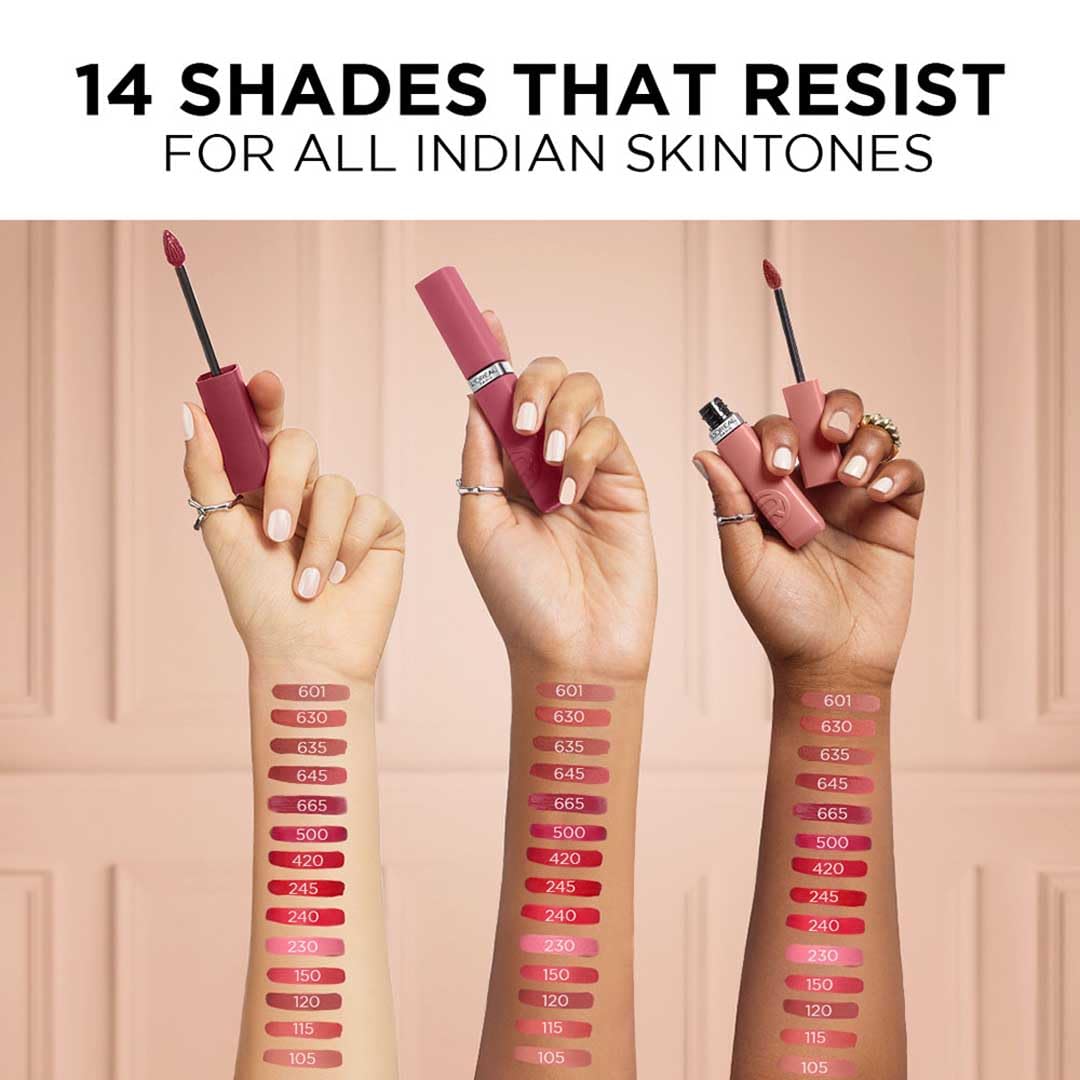 Lâ€™Oreal Paris Infallible Matte Resistance Liquid Lipstick- 630 Rose Heat, 5ml