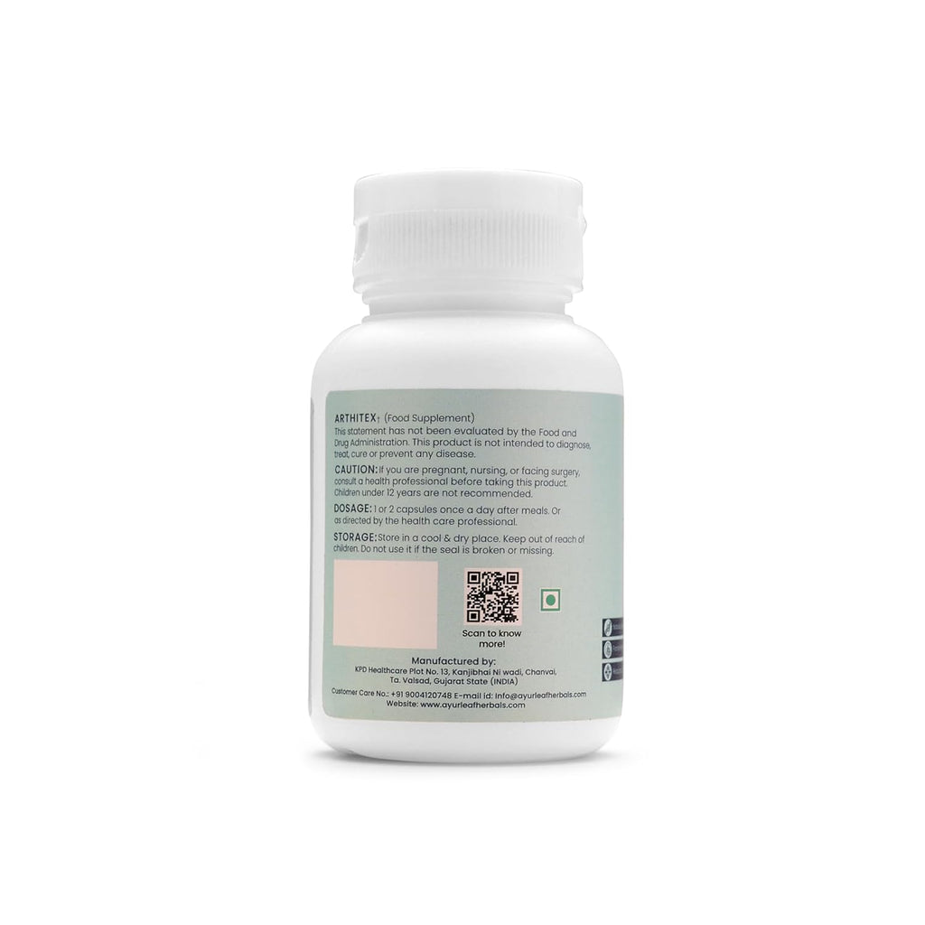 Ayurleaf Herbals- Arthitex Extract Blended Capsules 450 Mg 60 Veggie Capsules for Men and Women