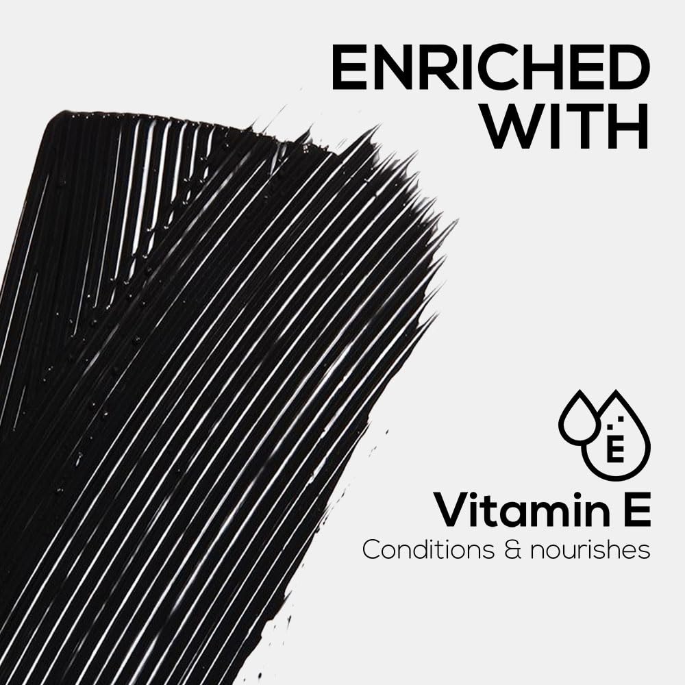 RENEE Midnight Mascara with Unique 360-Degree Wand | Darkest Black | Clump-Free | Long-Lasting Formula | Volumizes | Lengthens | Nourishes | Infused with Vitamin E | 8ml
