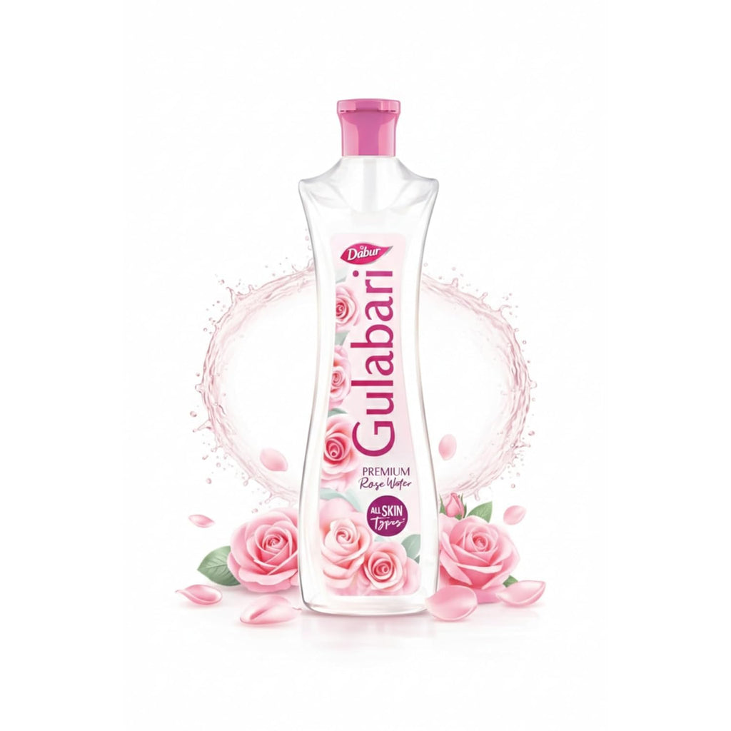 Dabur Gulabari Premium Rose Water/Face Toner | No Paraben | Alcohol Free | Cleanses, Hydrates & Moisturises Skin | Balances & Restores Skin's pH Levels | For All Skin Types