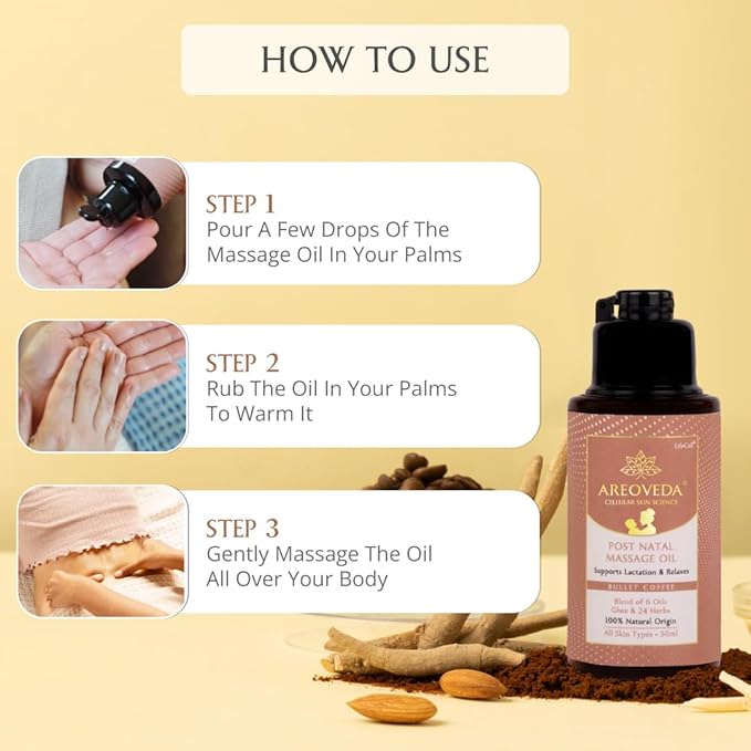 AreoVeda Pain Relief Post Natal Massage Oil - 50 ml