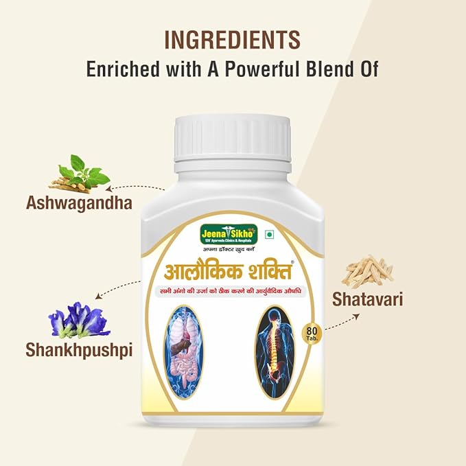 Jeena Sikho Alokik Shakti/ Wellness Tablets - 80 Tabs