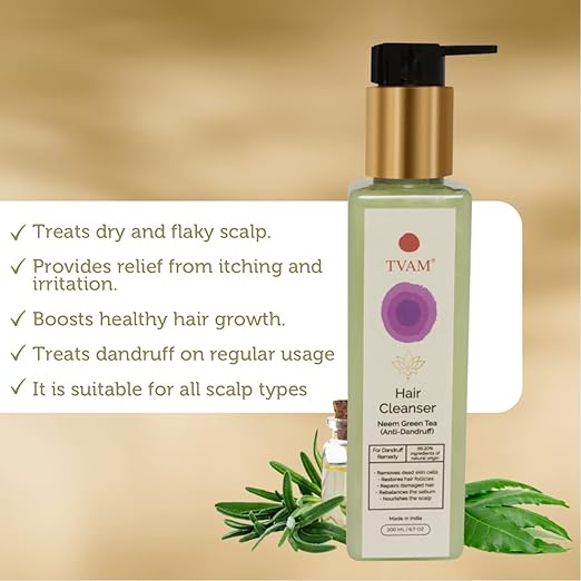 TVAM Anti-Dandruff Hair Cleanser Neem & Green Tea - 200 ml