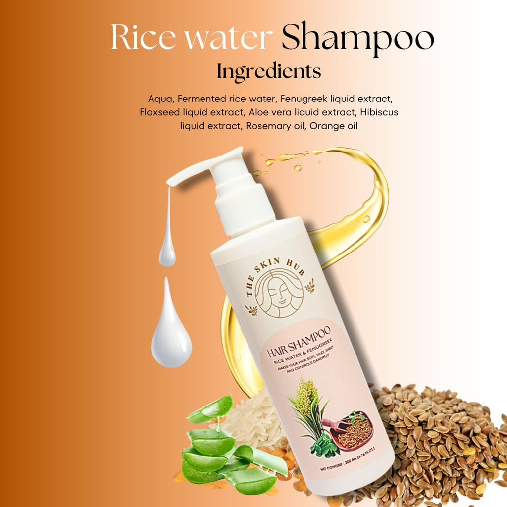 The Skin Hub Fermented Rice Water & Fenugreek Shampoo – 200 ml