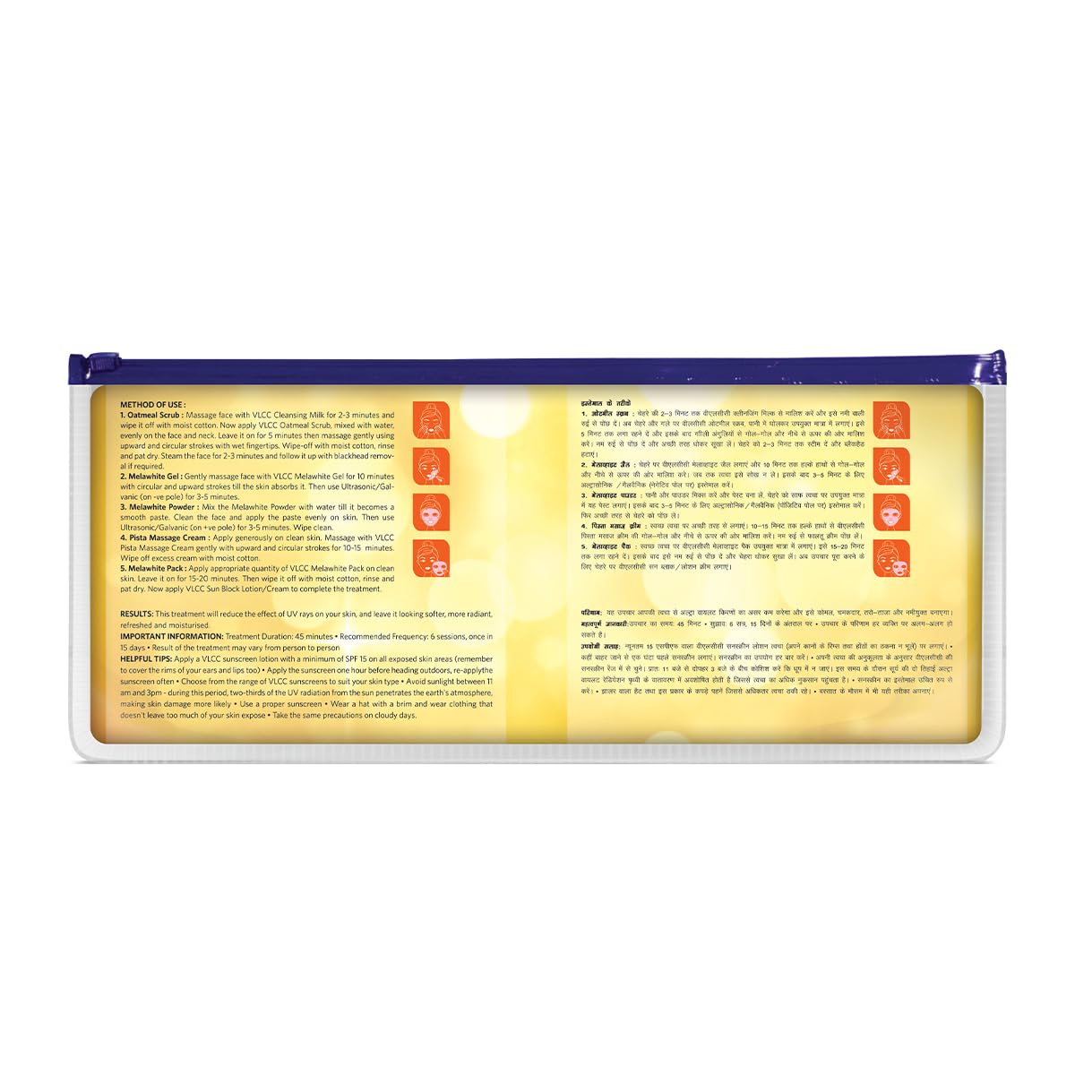 VLCC Salon Series Anti Tan Facial Kit ( 6 Facials ) - 300g - At Home Anti-Tan Facial Kit | Fights Sun Tan, Uneven Skin Tone | Refines and Brightens Skin Tone For Glowing Complexion