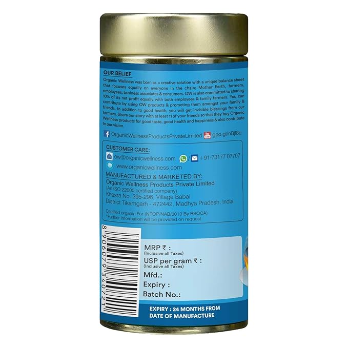 Organic Wellness Tulsi Brahmi - 100 gms Tin Pack