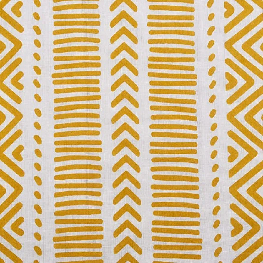 Trance Home Linen Pure Cotton Reversible Dohar Toddler Size Ac Quilt for Babies Colour Aztec Mustard Yellow