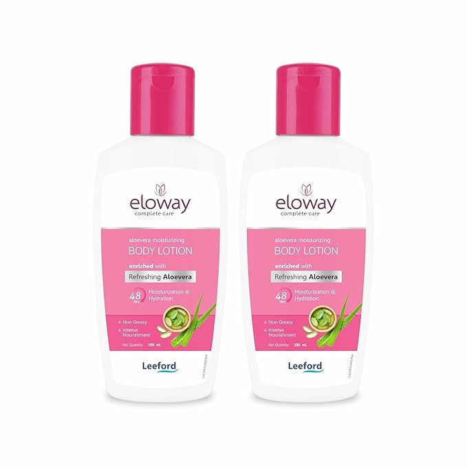 Eloway Aloevera Moisturizing Body Lotion for Winter - 100 ml (Pack of 2)