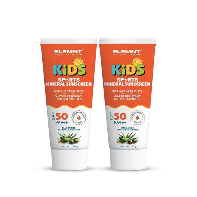 Elemnt Kids Sunscreen for Sports SPF 50 - 50 gms (Pack of 2)