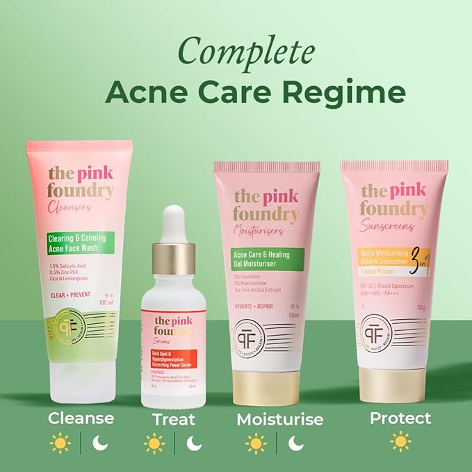 The Pink Foundry Acne Moisturiser | Gel Moisturiser for Normal, Sensitive, Oily, Combination Skin - 50 Ml
