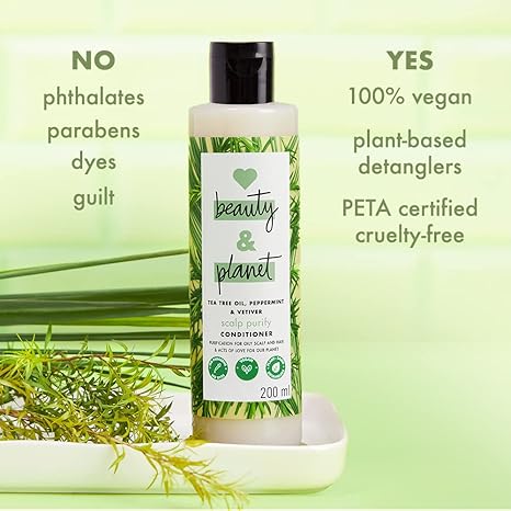 Love Beauty & Planet Tea Tree, Peppermint & Vetiver Natural Conditioner - 200 ml