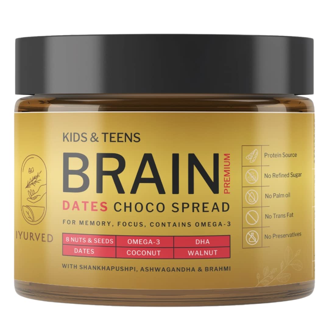 Iyurved Kids & Teens Brain Premium Dates Choco Spread - 500 gms
