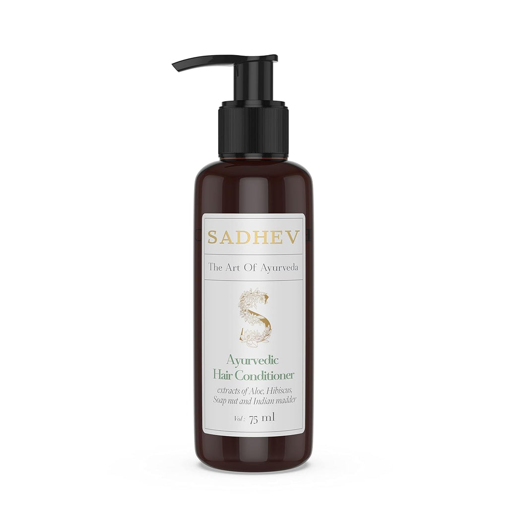 Sadhev Ayurvedic Hair Conditioner With Extracts Of Aloe, Hibiscus, Soap Nut And Indian Maddar For Deep Condition And Nourishment