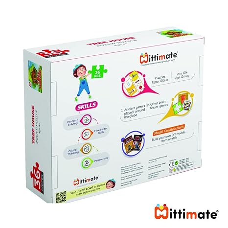 Mittimate Tree House Jigsaw Puzzle Game for Kids Age 4 to 6 Old 36 Pieces Puzzle Toy