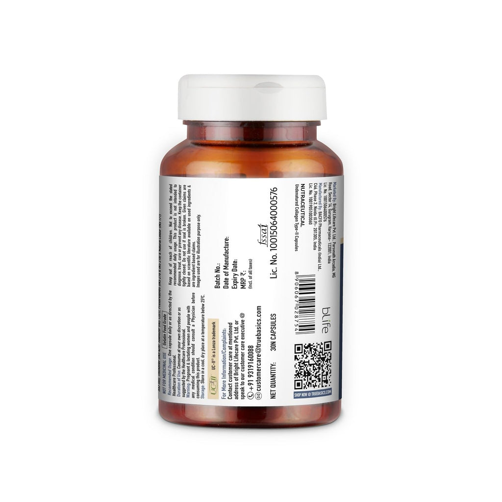 TrueBasics Advanced Joint Strength with UC-II Collagen 40mg (30 Capsules) | With Clinically Researched Ingredient | For Joint Strength, Flexibility and Mobility, 60 grams